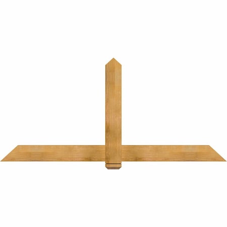 Ekena Millwork Eugene Rough Sawn Timber Gable Bracket, Western Red Cedar, 84"W x 38"H x 2"D x 6"F, 11/12 Pitch GBW084X38X0206EUG00RWR